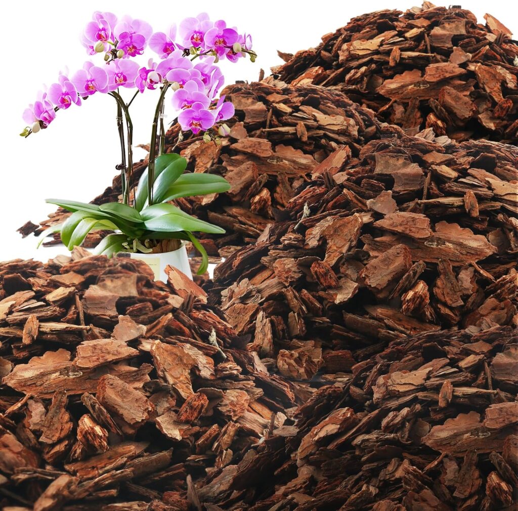 potting pine bark for mulching plants