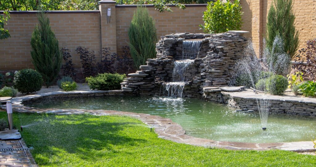 remembrance garden ideas featuring a water feature