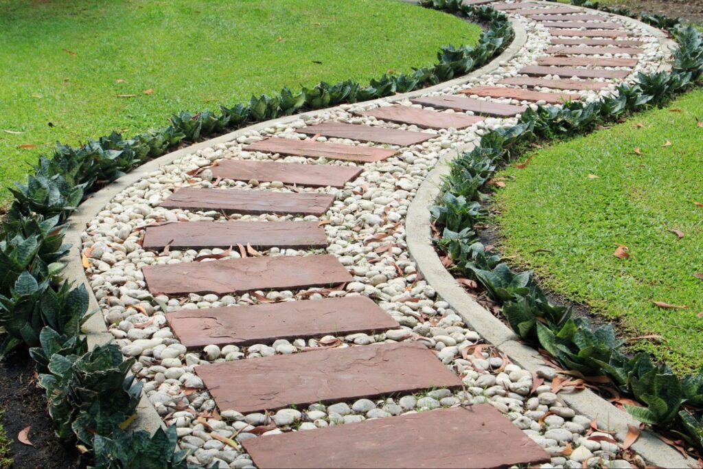 Gravel and Stepping Stones walkway ideas