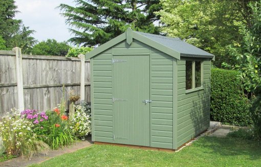 Pastel Mint Green garden shed paint