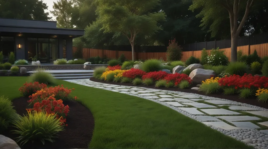 landscape design for driveway entrance 